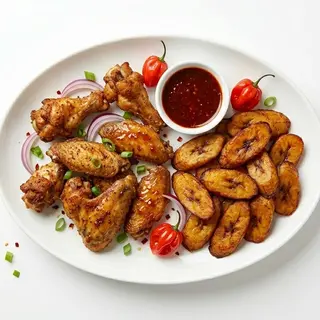 Wings and Plantain Combo