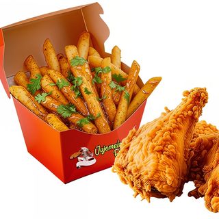 2 Pcs Of Chicken And Fries Masala