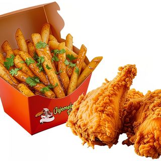 3 Pcs Of Chicken And Fries Masala