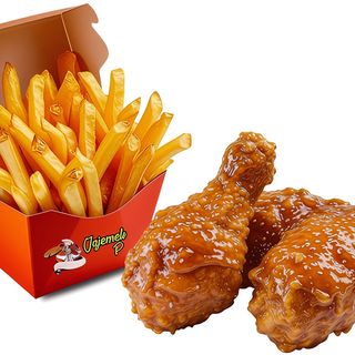 2 Pcs Of Honey Glazed Chicken & fries