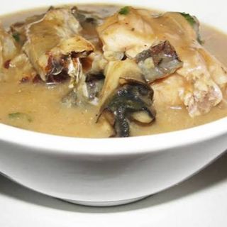 White Soup(Ofé Nsala Soup) with Goat Meat