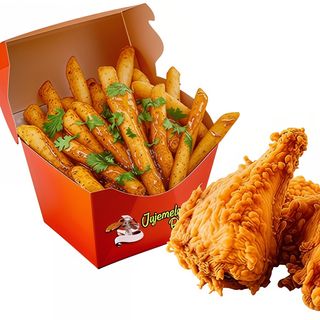 3 Pcs Of Chicken And Fries Masala