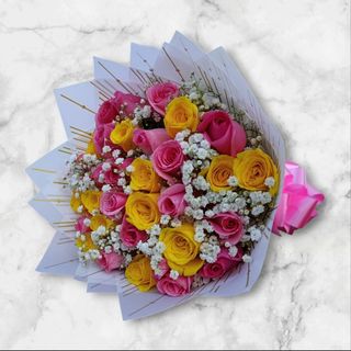 40pcs of yellow and pink