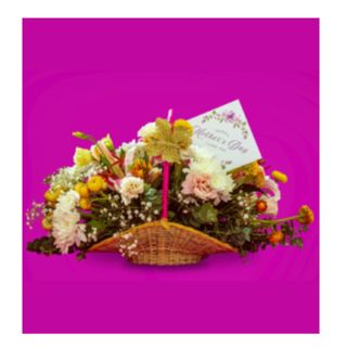 Lily basket arrangement