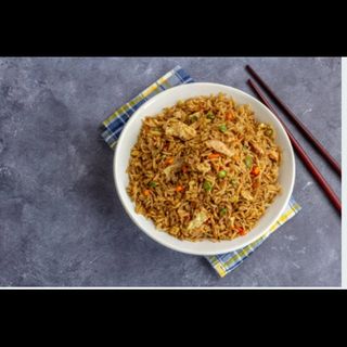 Fried Rice Royale-Chicken/Beef paired with a Soda