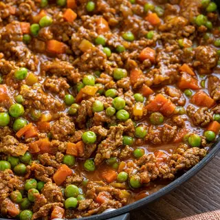 Wet fry minced meat
