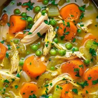 Chicken soup .