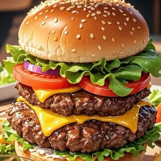 Double beef, double cheese burger