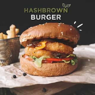 Veggie hashbrown Burger & Fries