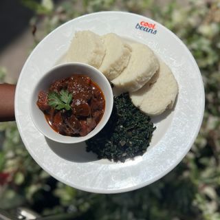 Kenyan Beef fry with Ugali
