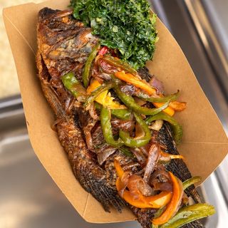 Whole tilapia deep fried