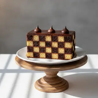 Checkerboard Cake slice