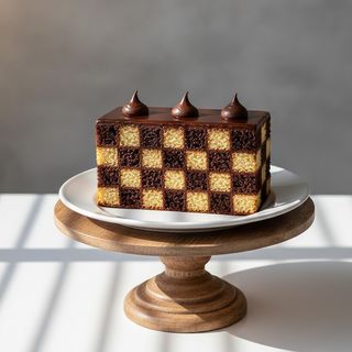 Checkerboard Cake slice