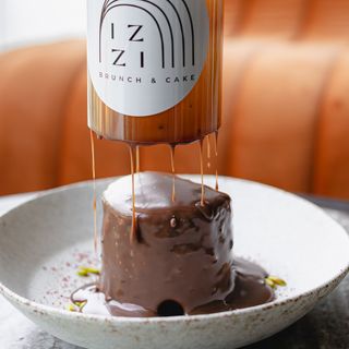 Pistachio Kunafa Chocolate Cake