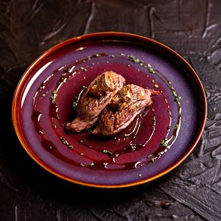 Skirt steak & foie gras nigiri