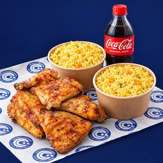 8 Piece Grilled Chicken, Large Fries