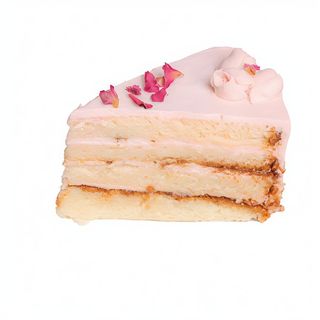 Milk and Rose Cake - Slice