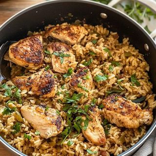 Brown rice chicken pilau