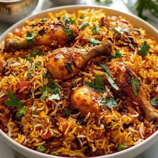 Brown rice chicken biryani
