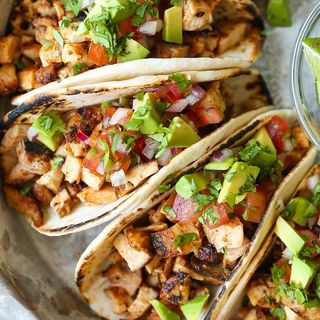 Chicken tacos + fries