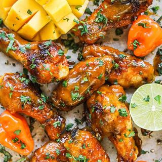 Mango habanero wings