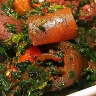 Eforiro vegetables mixed with pomo and beef