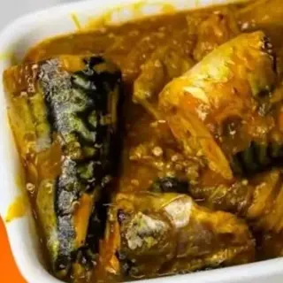Okro mixed with titus fish