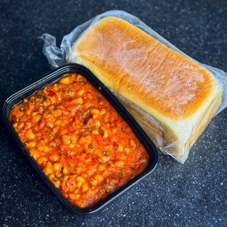 Agege Bread served with oloyin beans porridge