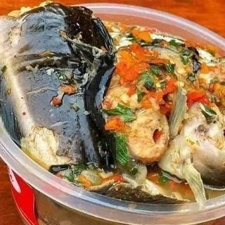 Boiled catfish peppe soup