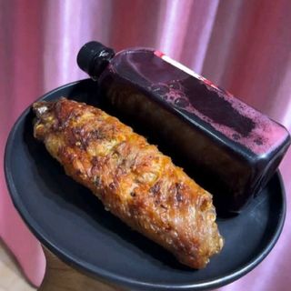 Peppered Turkey and zobo natural drink