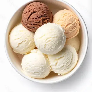 Homemade Italian vanilla ice-cream