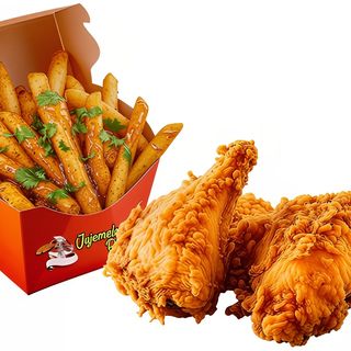 3 Pcs Of Chicken And Fries Masala