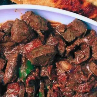 Wet fry liver+greens
