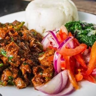 Wet fried Beef with ugali