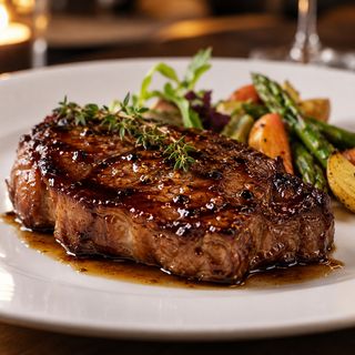 Honey Glazed Beef Steak