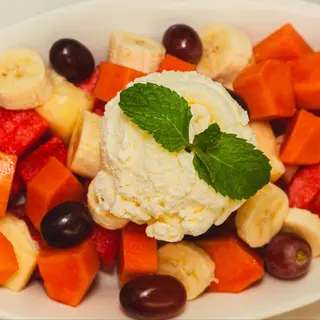 Fruit Salad with Ice Cream