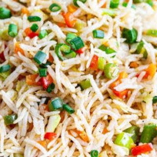 FRIED VEGETABLE RICE(served with a banana and sweetened concasse)