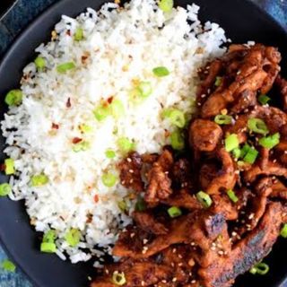 WET FRY PORK & RICE.