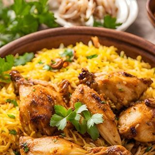Garlic Butter Chicken Biryani