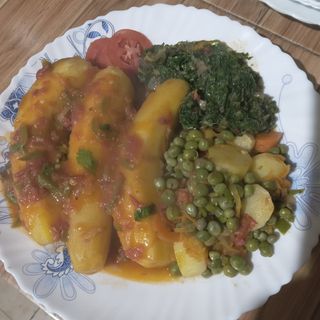 Matoke Minji & greens