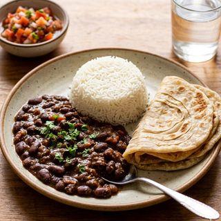 Njahi Stew, Rice/Chapati