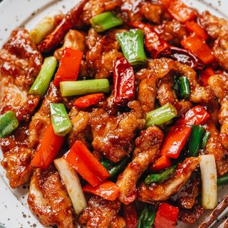 Mongolian chicken with rice
