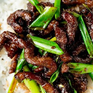 Mongolian chicken with rice