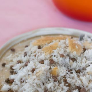 Ndegu in coconut milk rice