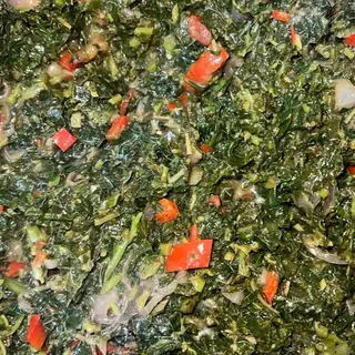 Jamaican Callaloo Steam Down with Dried Coconut Milk 
