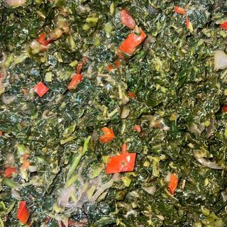 Jamaican Callaloo Steam Down with Dried Coconut Milk