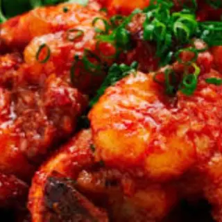 Spicy grilled prawns