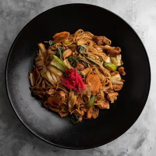 Fried udon noodles