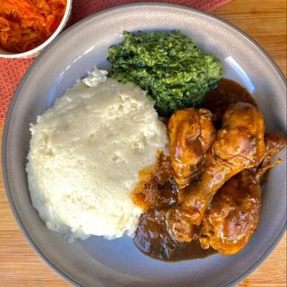 Ugali + Chicken stew