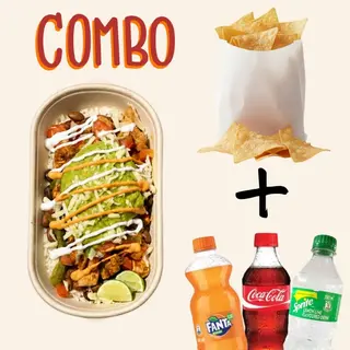 Burrito Bowl & Tortilla Chips + Free Drink
